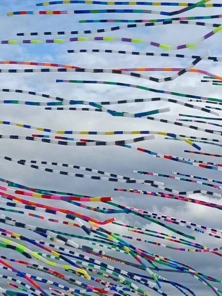 Himmel mit fliegenden Bändeln